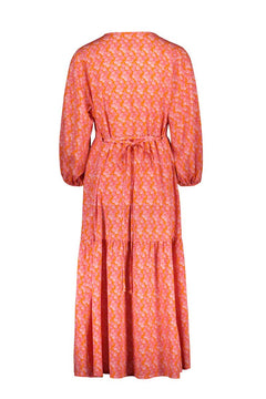 Rauha Midi Dress Pink/Orange