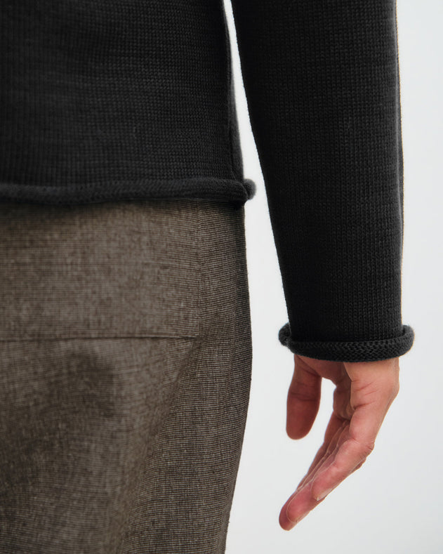 Relaxed Knit Sweatshirt Black