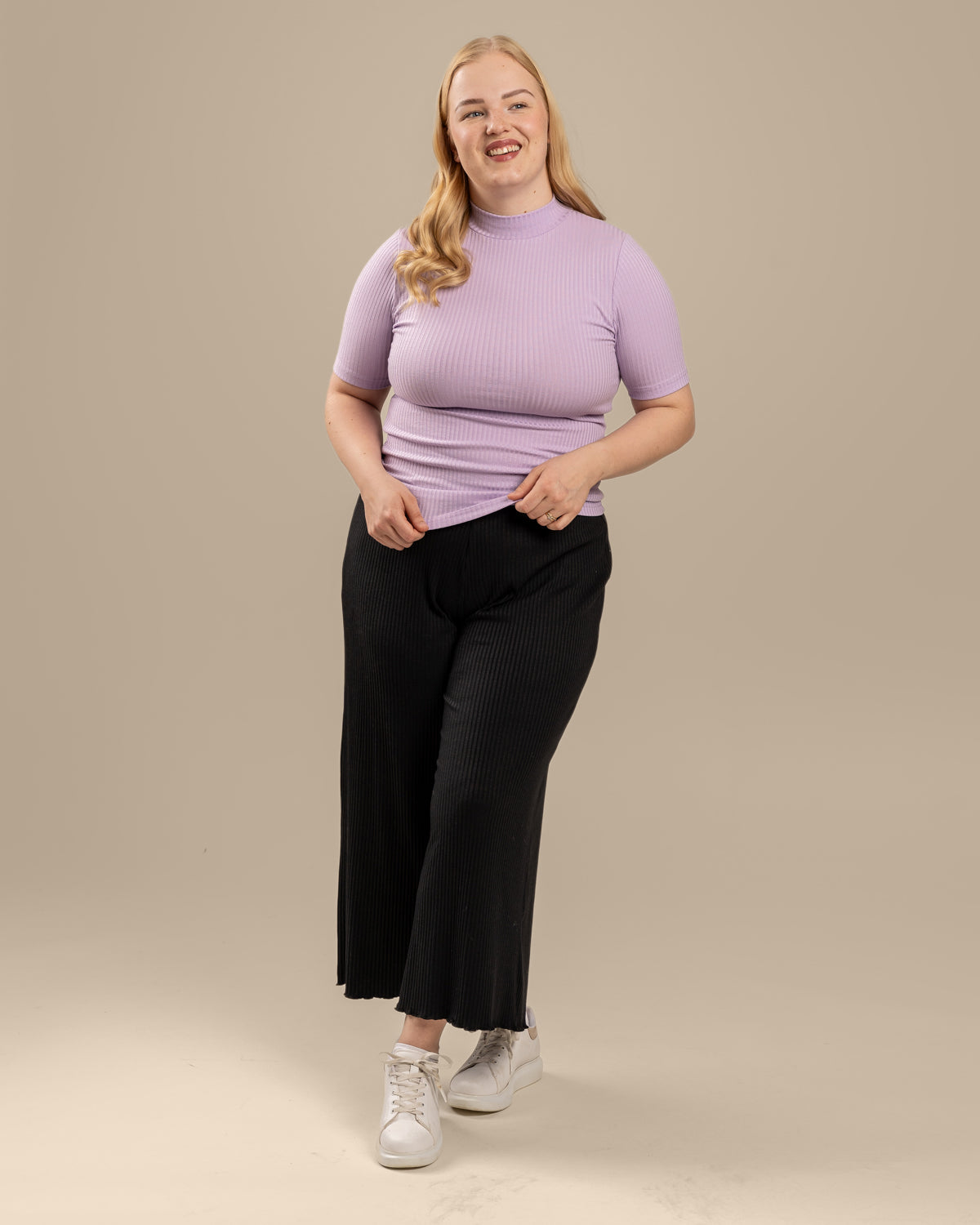 Ribbed T-Shirt Lavender