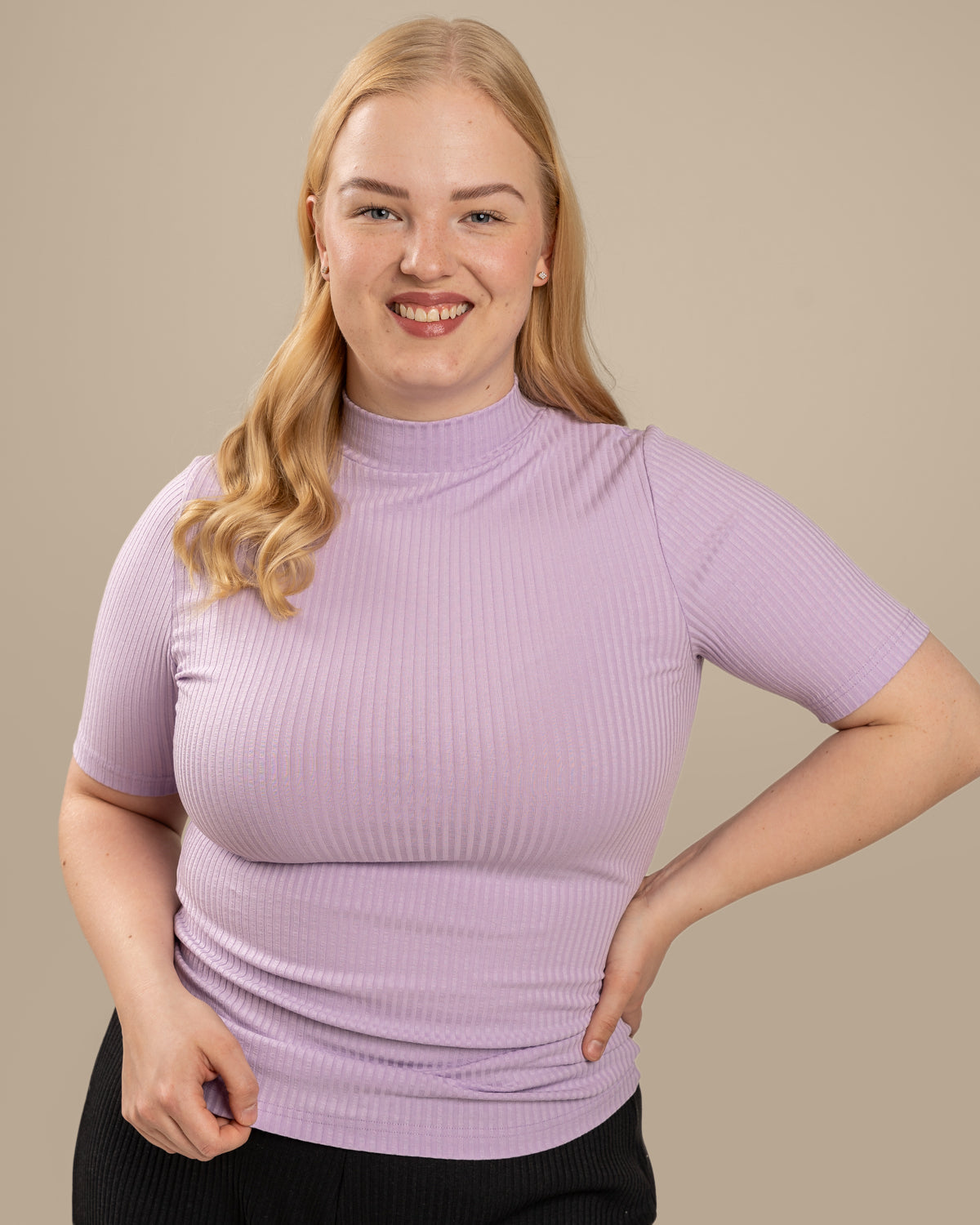 Ribbed T-Shirt Lavender
