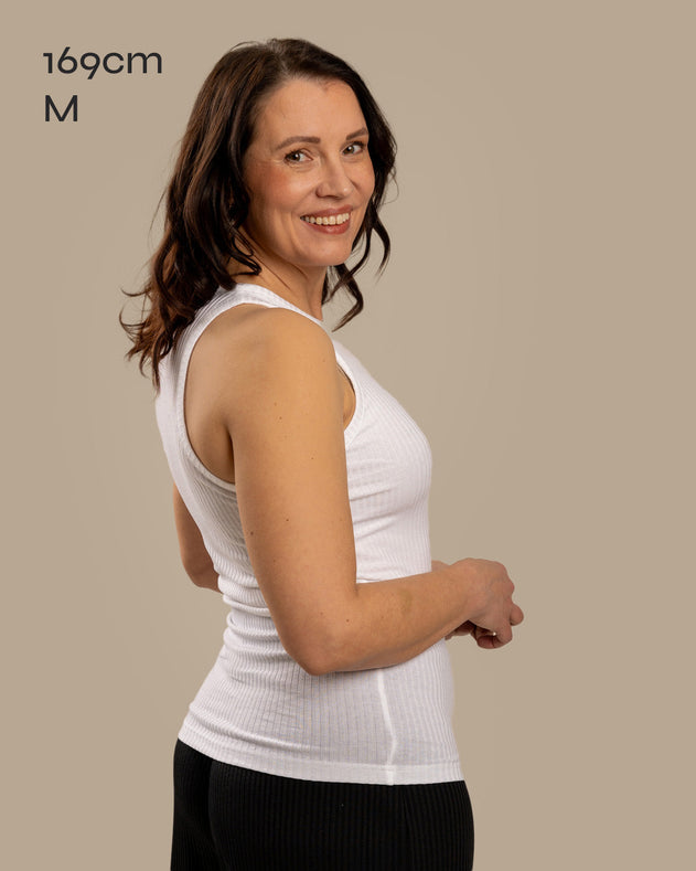 Ribbed Top White