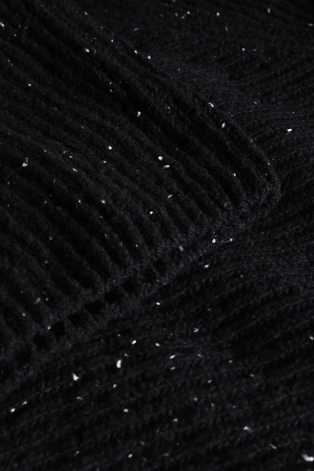 Recycled Wool Turtleneck Sweater Black