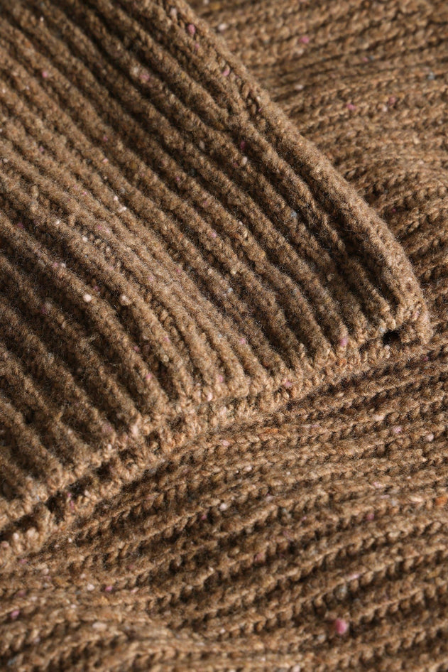 Recycled Wool Turtleneck Sweater Brown
