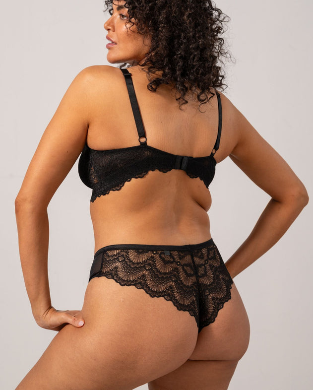 Lace Cheeky 3-Pack Black