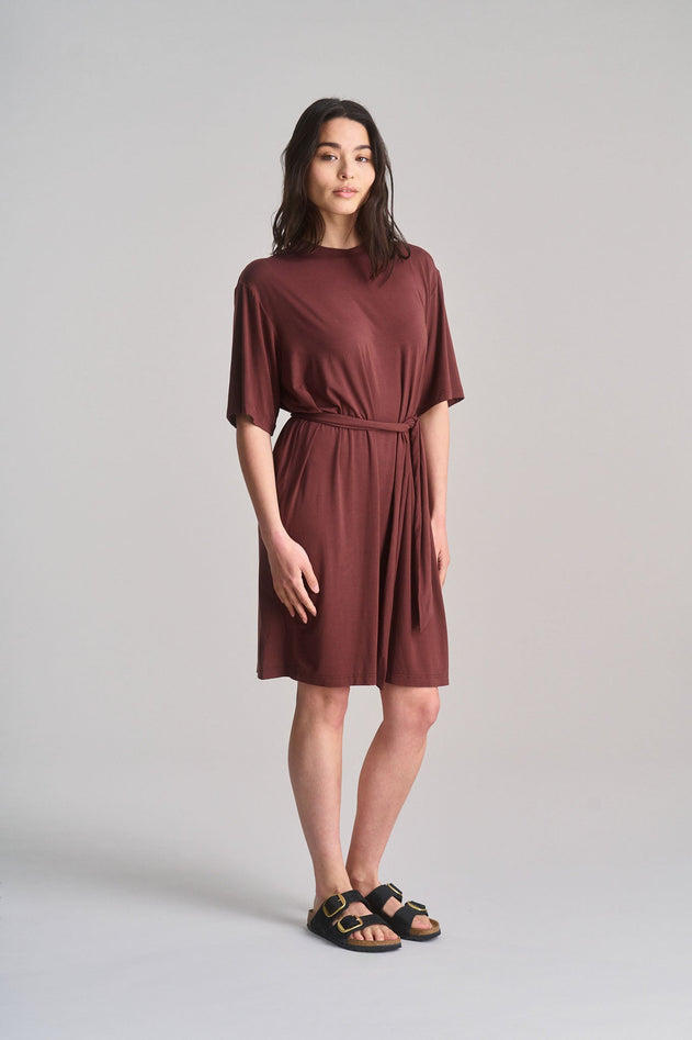 Sadie Modal Jersey Dress Chocolate