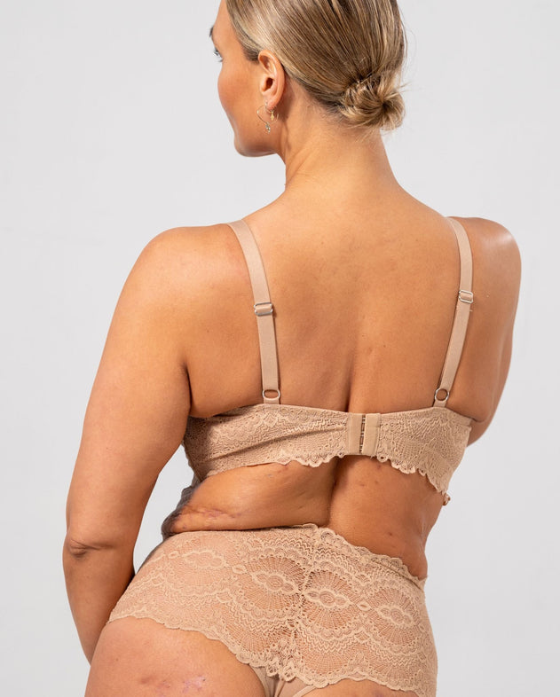Lace Support Bra Warm Nude