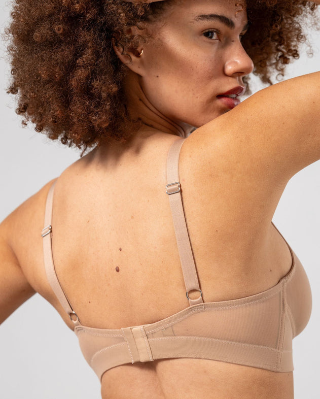 Mesh Support Bra Warm Nude