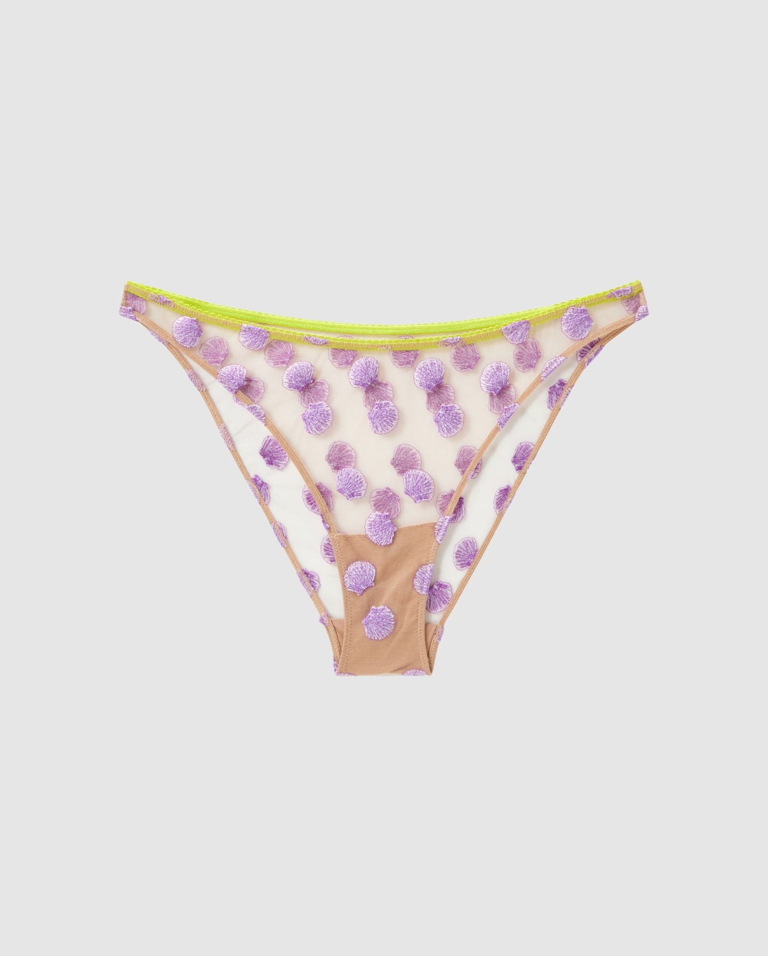 Mesh Bikini Briefs Light Warm Nude/Lilac