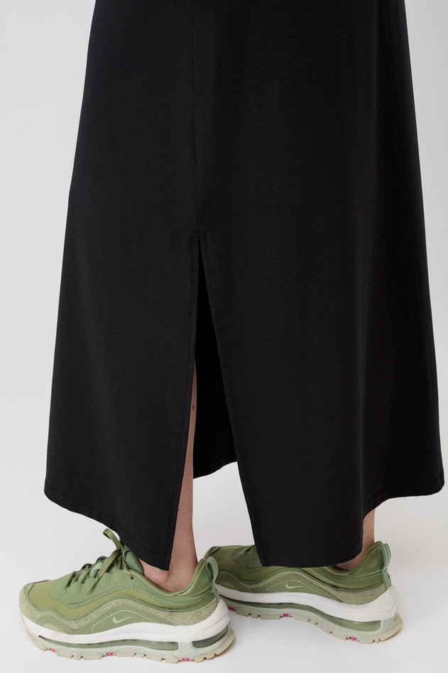 Roll Over Skirt Black