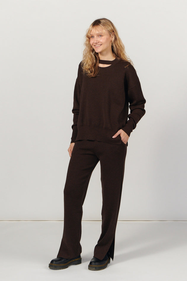 Rotondo Merino Jumper Chocolate