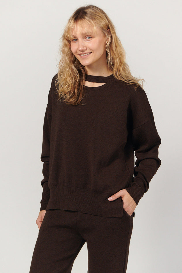 Rotondo Merino Jumper Chocolate