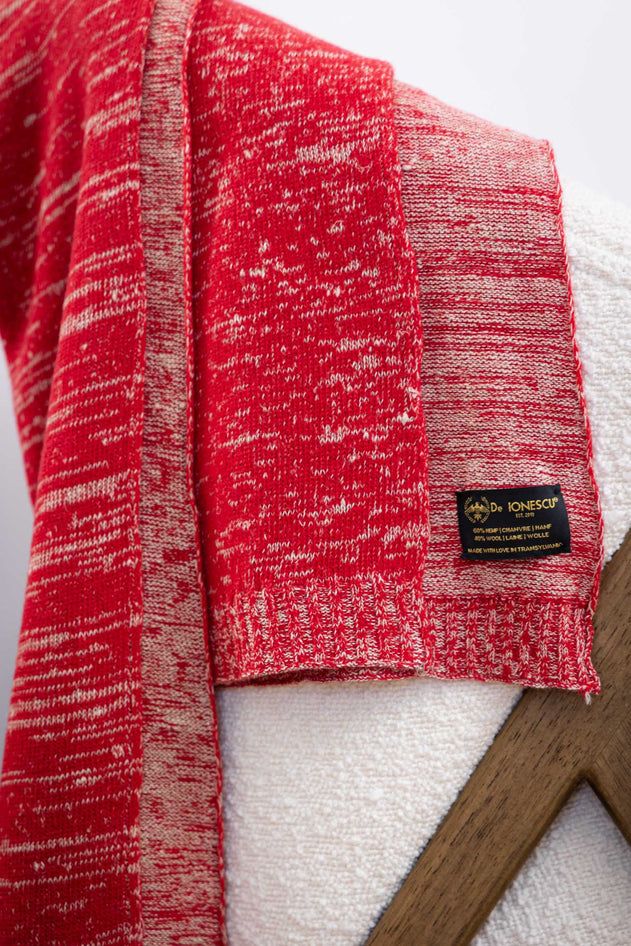 The Hemp & Wool Scarf Red