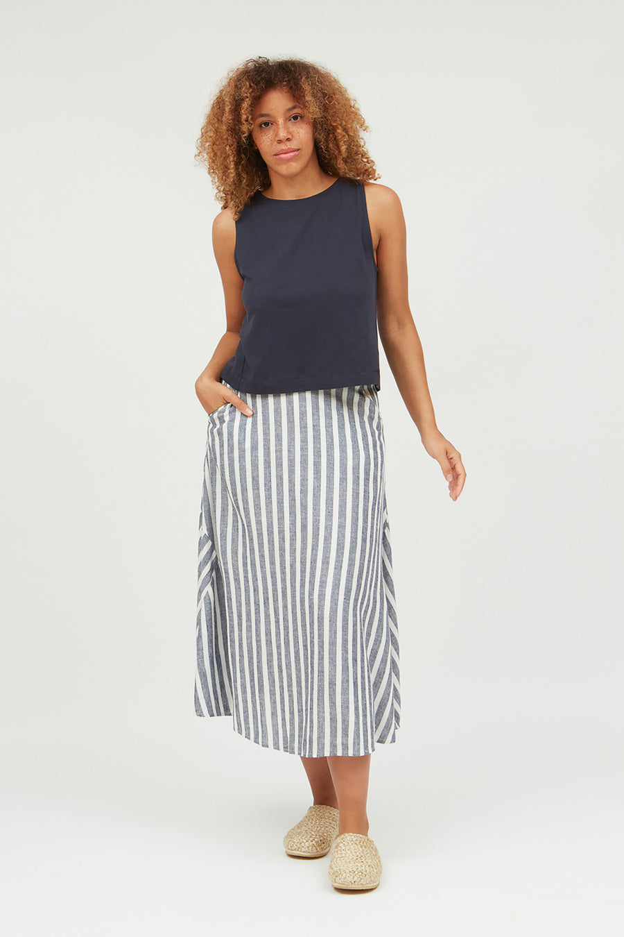 Lulua Skirt Blue Stripes