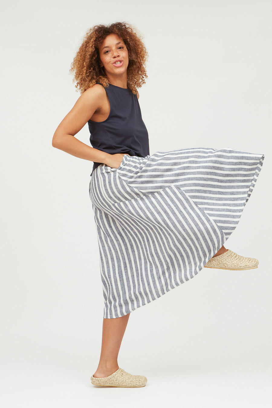 Lulua Skirt Blue Stripes