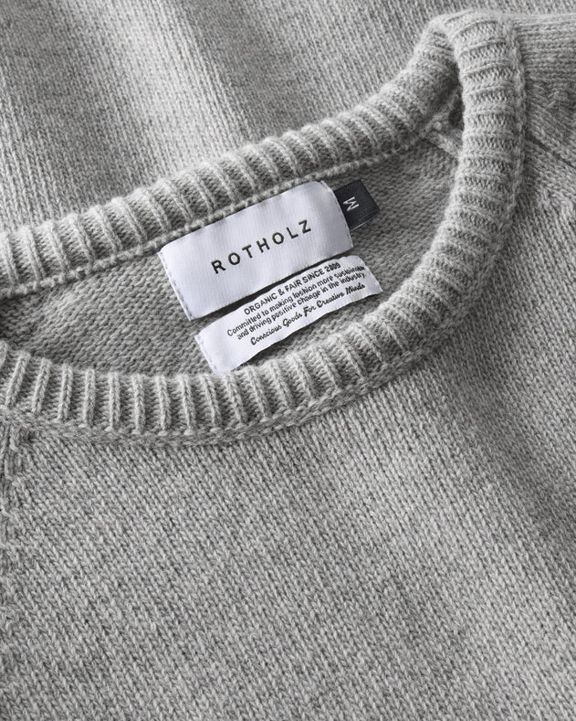 Smiling Knit Sweatshirt Grey Melange