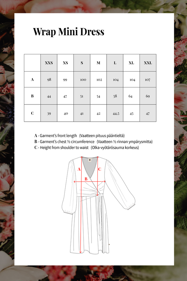 Wrap Dress Blooming Forest Bright
