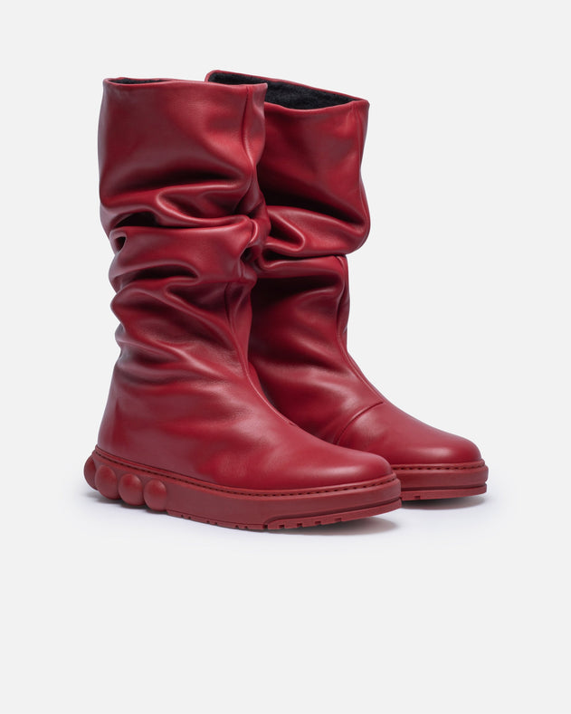 Slouch Boots Cherry