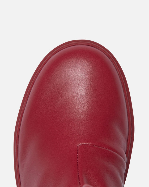 Slouch Boots Cherry