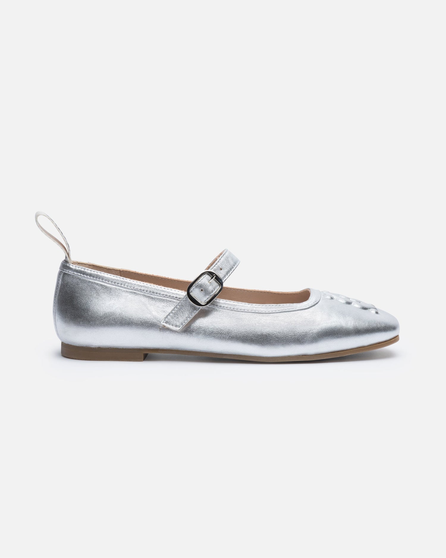 Mother Ballerinas Silver Leather