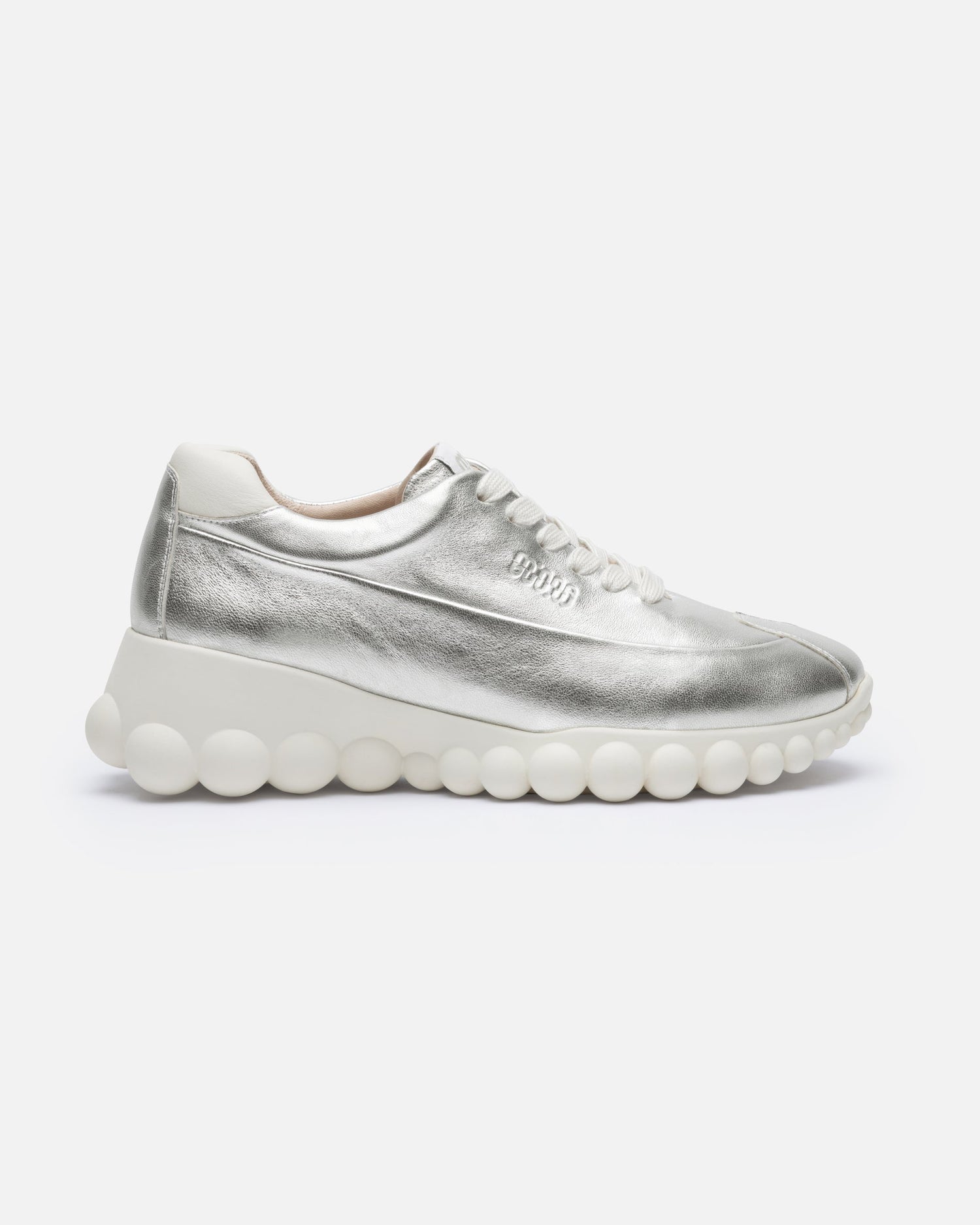 Mother-Of-Pearl Sneakers Silver Leather