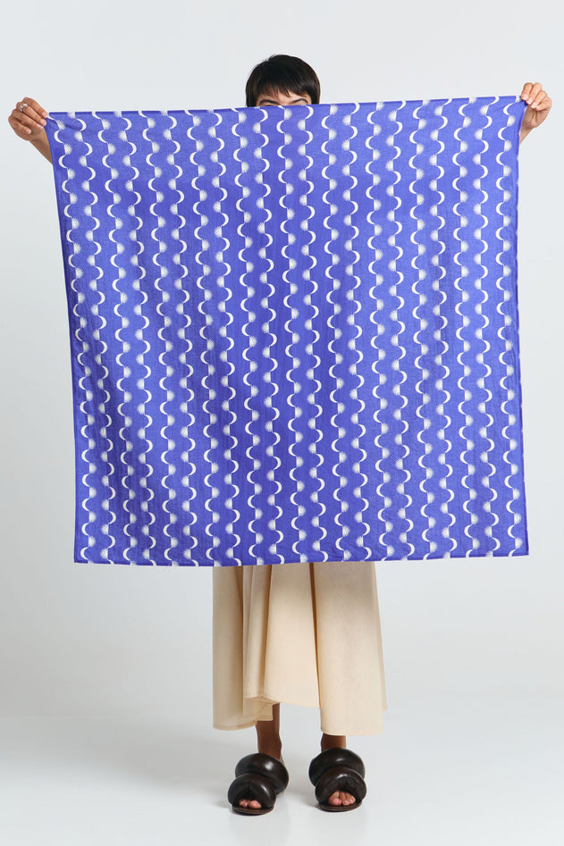 Tole Scarf Blue Moon Print