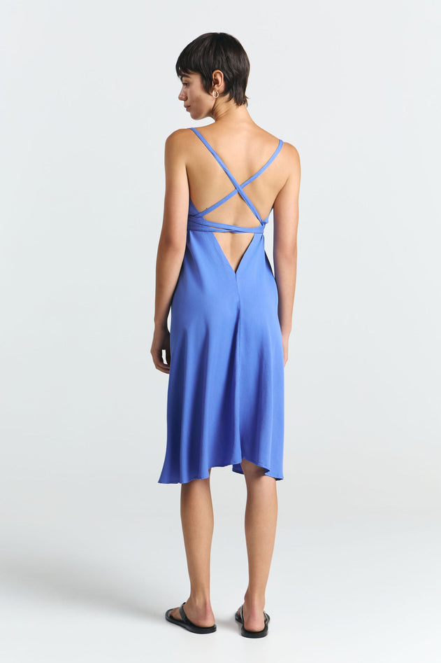 Multiposition Short Tencel Dress Klein Blue