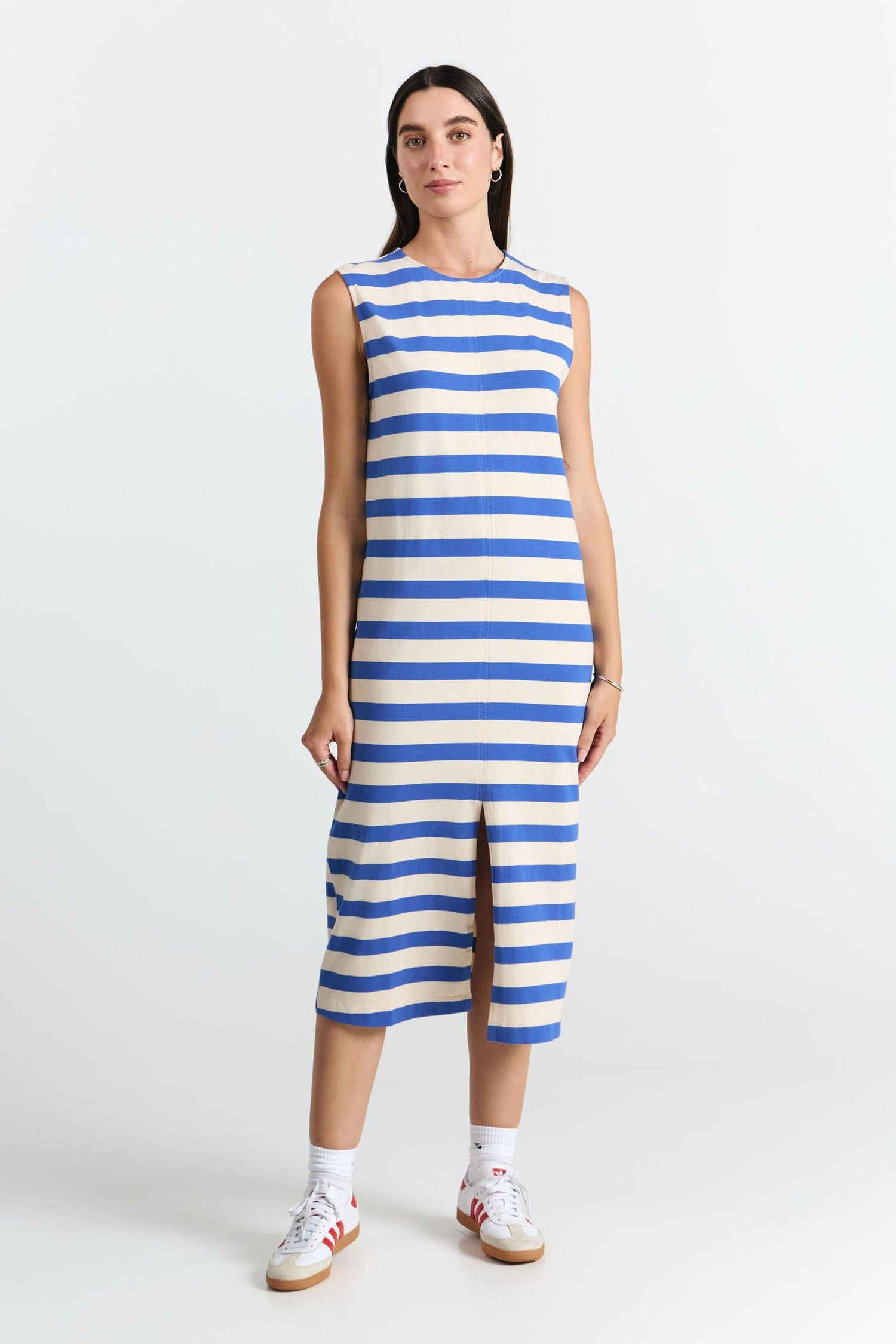 Sayula Dress Blue Stripes