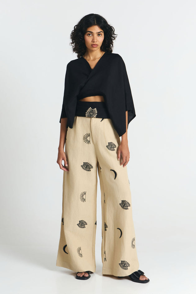 Bauta Wrap Blouse Black