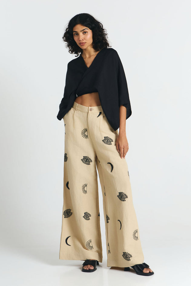 Bauta Wrap Blouse Black