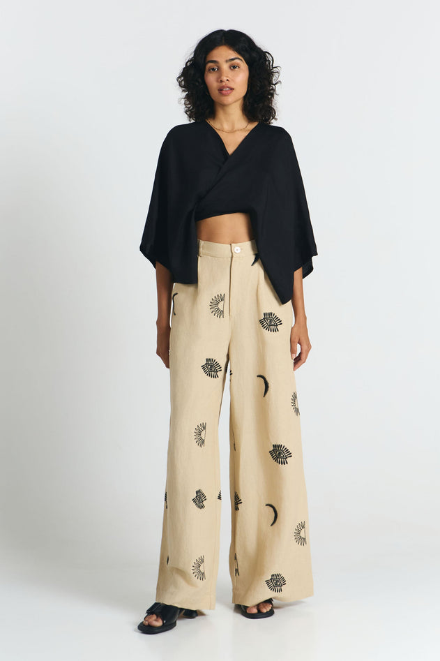 Bauta Wrap Blouse Black