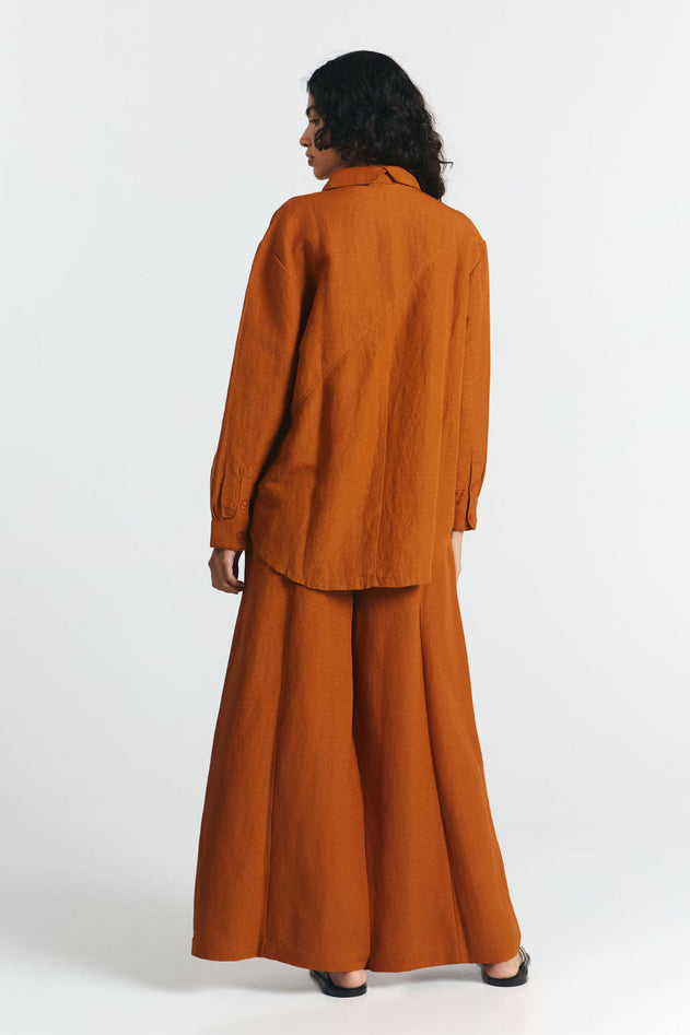Iya Linen Blend Shirt Clay
