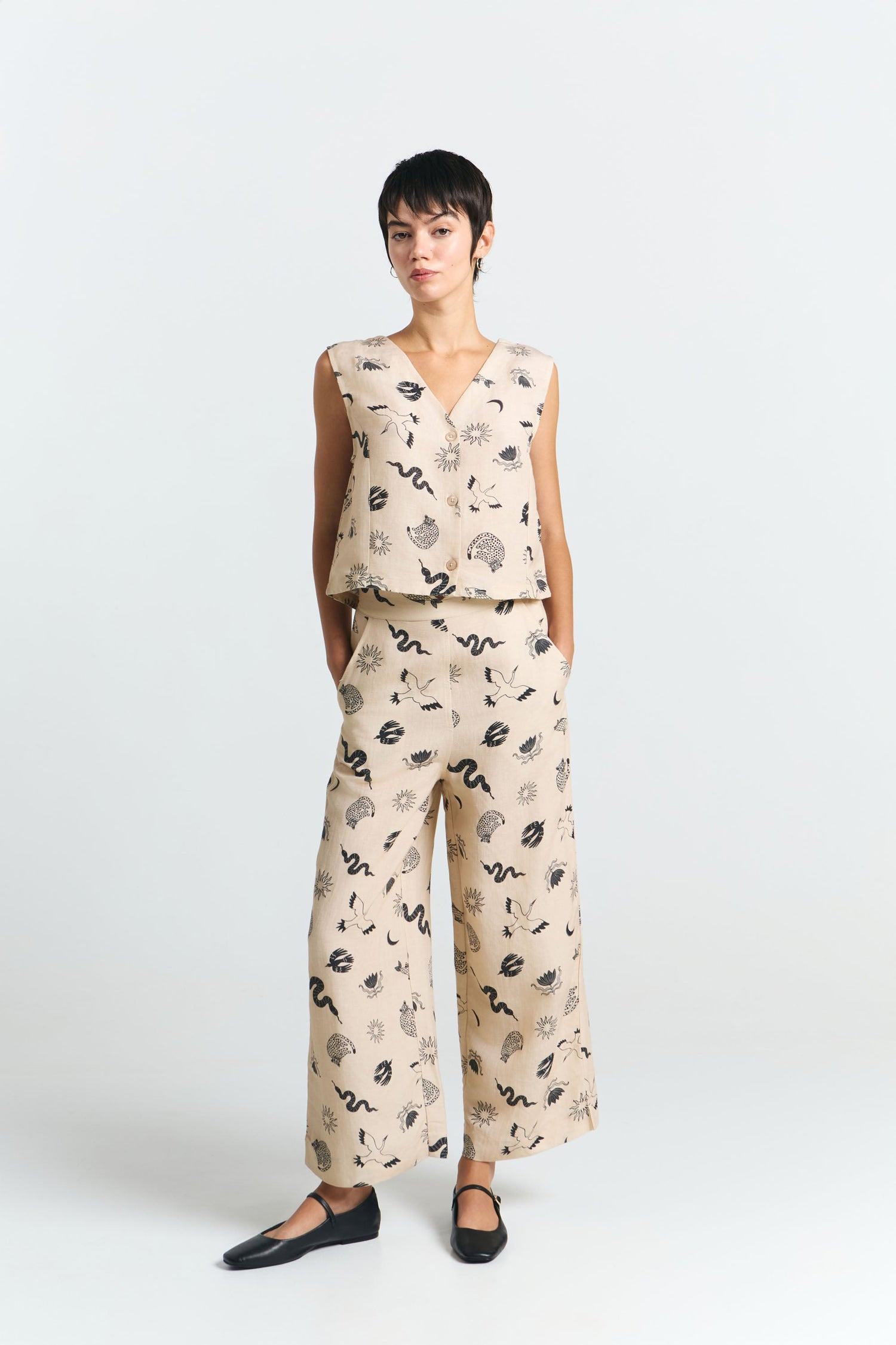 Azuah Vest Fauna Print