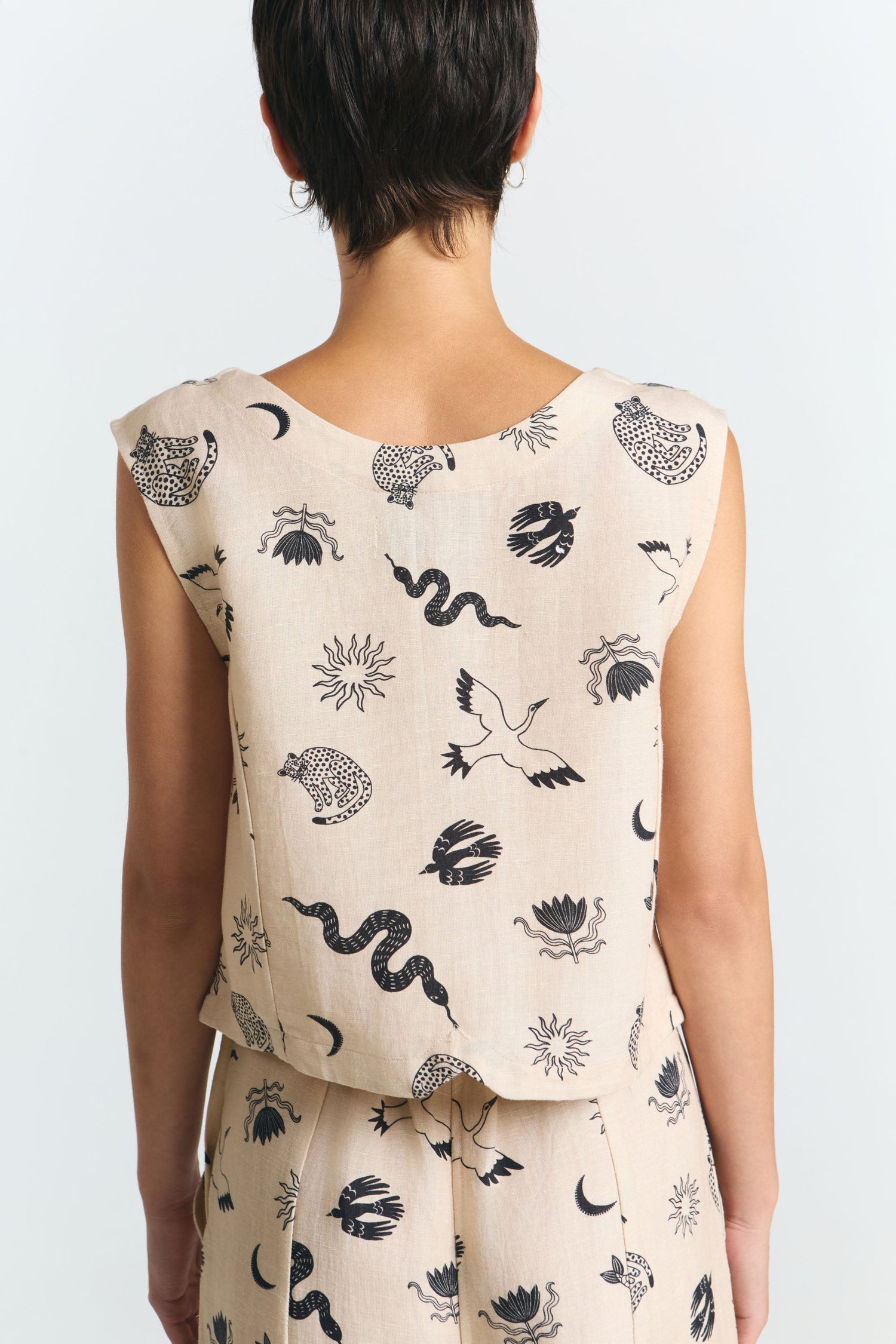 Azuah Vest Fauna Print