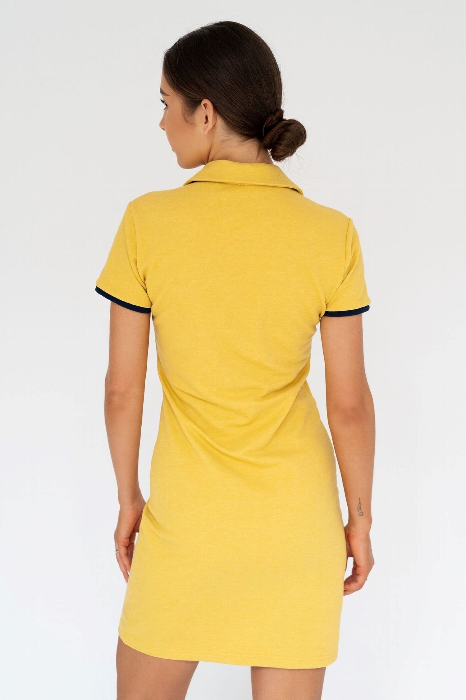 Pique Polo Dress Yellow