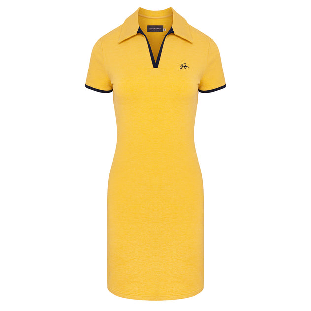 Pique Polo Dress Yellow