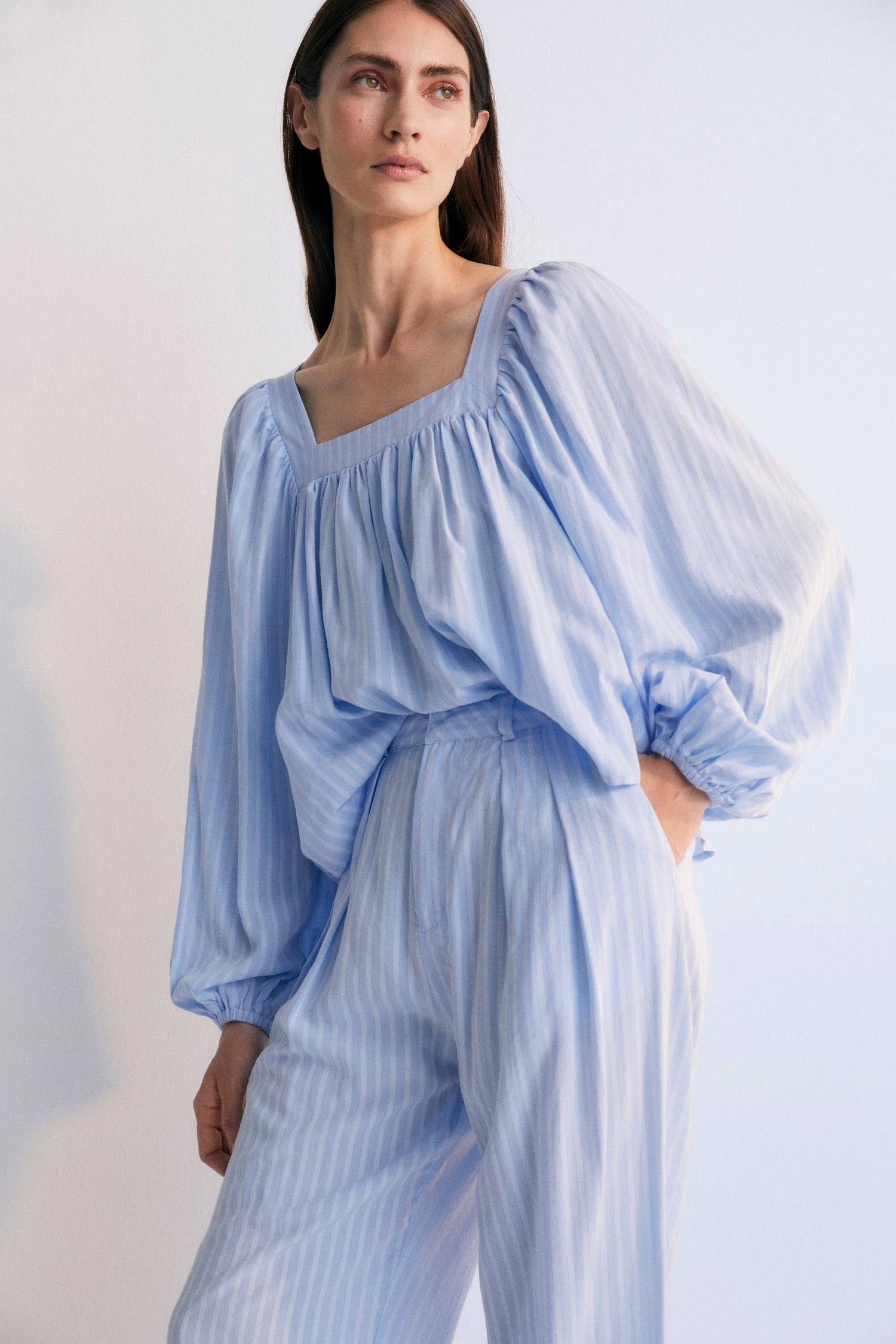 Women's Symi Blouse Powder Blue