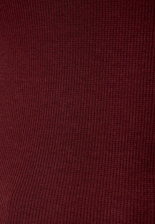 Tillda Ribbed T-Shirt Bordeaux