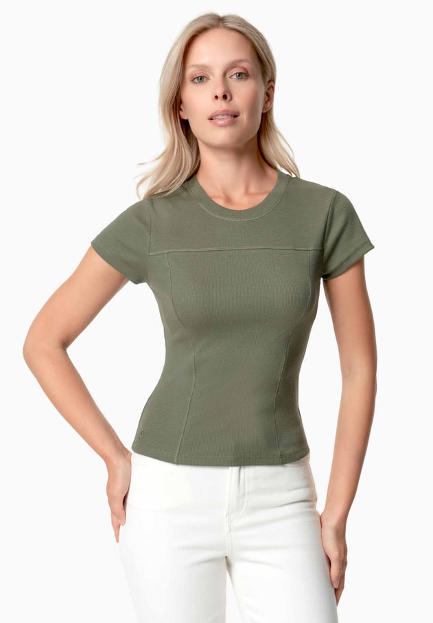 Tillda Ribbed T-Shirt Green