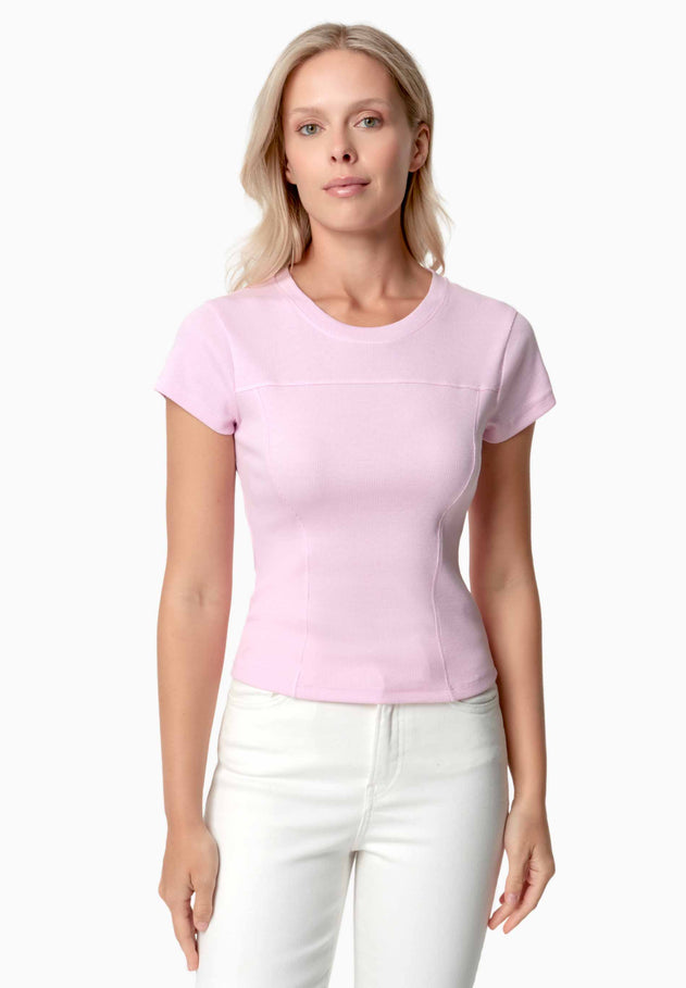 Tillda Ribbed T-Shirt Light Pink