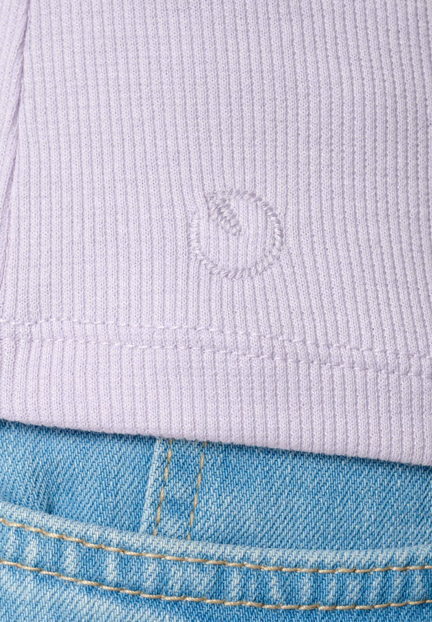 Tillda Ribbed T-Shirt Soft Lilac
