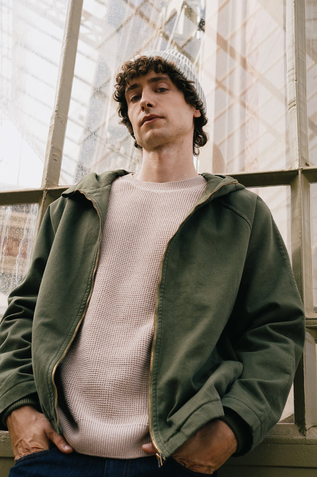 Men's Tensel Jacket Organic Cotton Olive Green