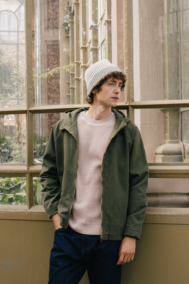 Men's Tensel Jacket Organic Cotton Olive Green