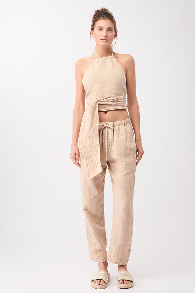 Coastal Wrap Top Soft Suede