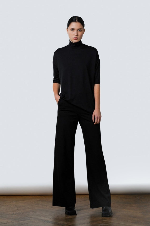 Leia Wide Pants Black - IVALO.COM