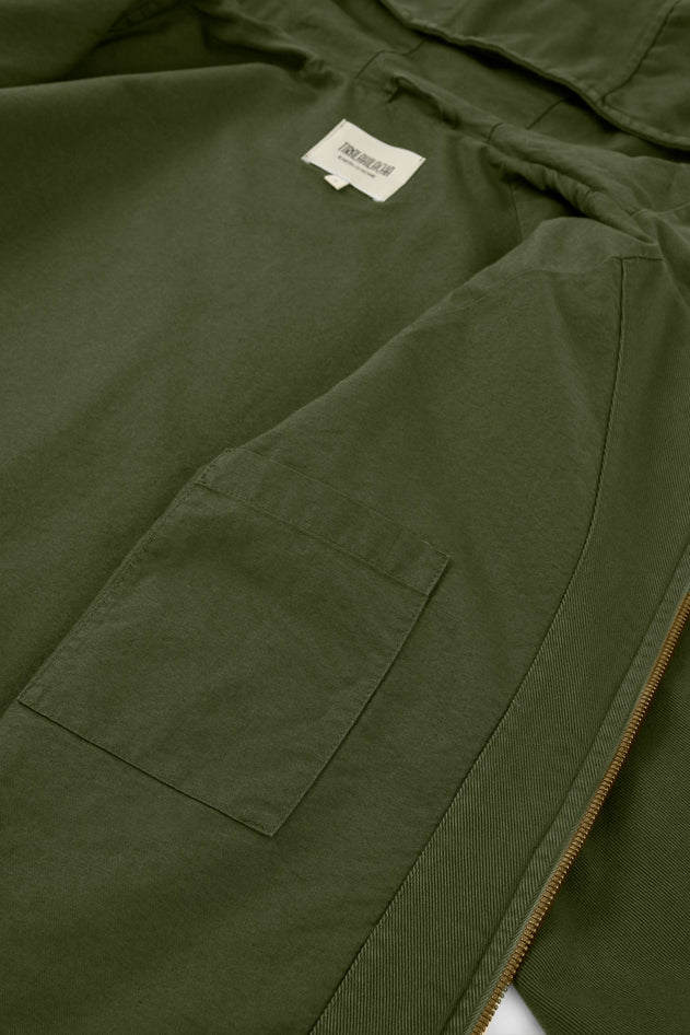 Men's Tensel Jacket Organic Cotton Olive Green