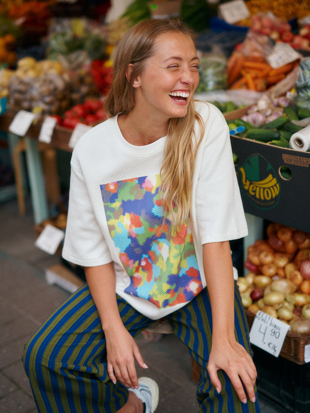 Honeycomb T-shirt White / Flowerfield