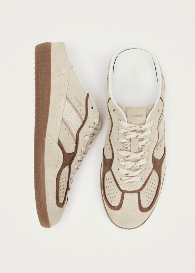 Tb.490 Mule Leather Sneakers Cream