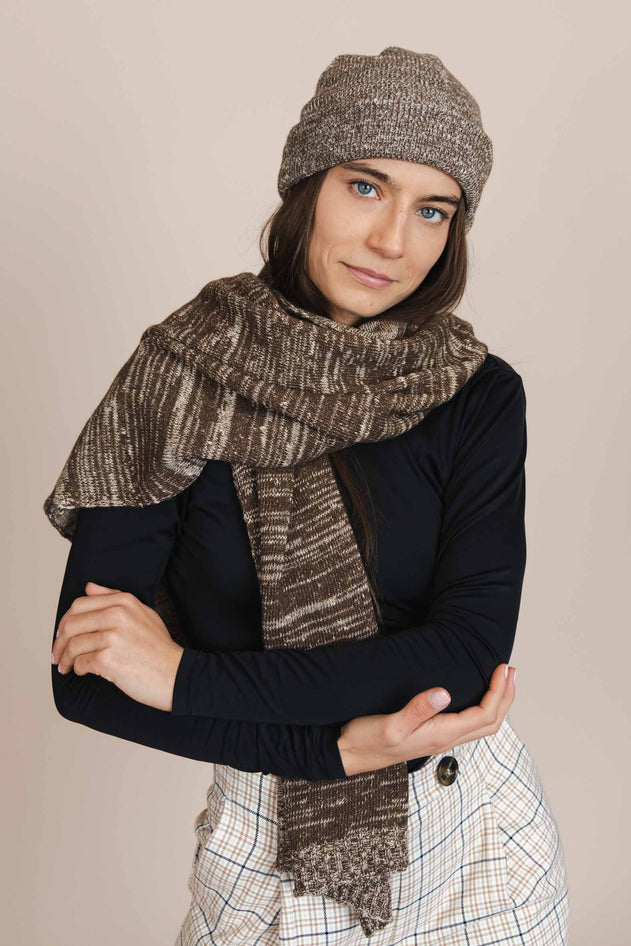 The Hemp & Wool Scarf Brown