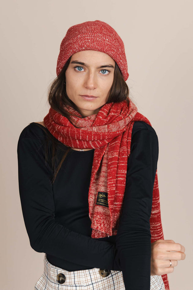 The Hemp & Wool Scarf Red
