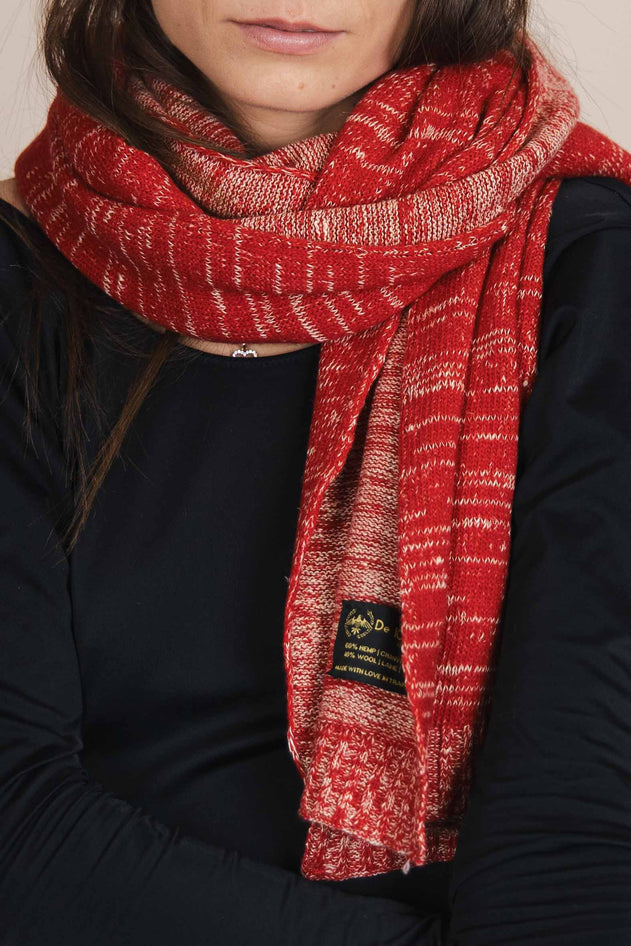The Hemp & Wool Scarf Red